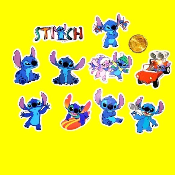 3/$20 Brand New 10x Disney Stitch Waterproof Stickers #2 - Picture 1 of 1